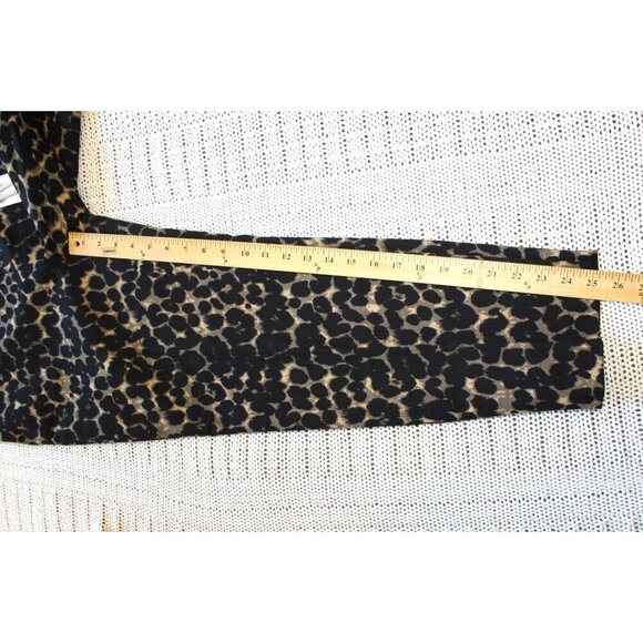 NWT Old Navy Relaxed Mid-Rise Harper Women Trousers Stovepipe size 12 Leopard - Picture 3 of 12